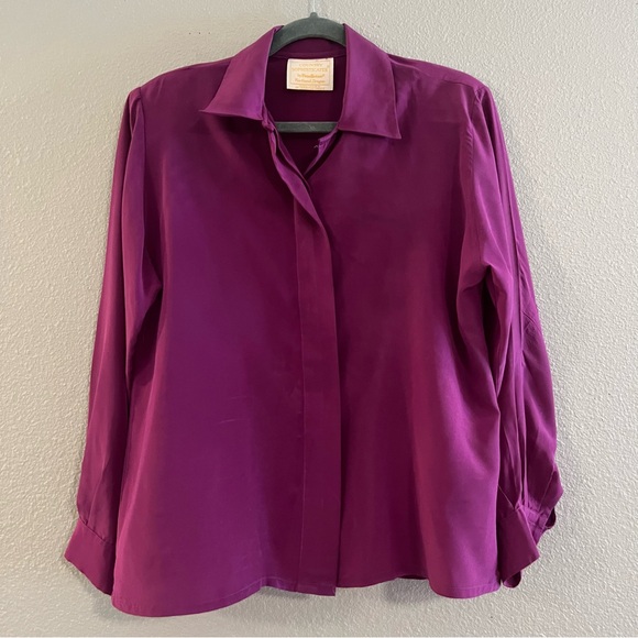 Vintage 80s Country Sophisicates Pendleton Polyester Long Sleeve Blouse Sz12 GVC - Picture 1 of 9
